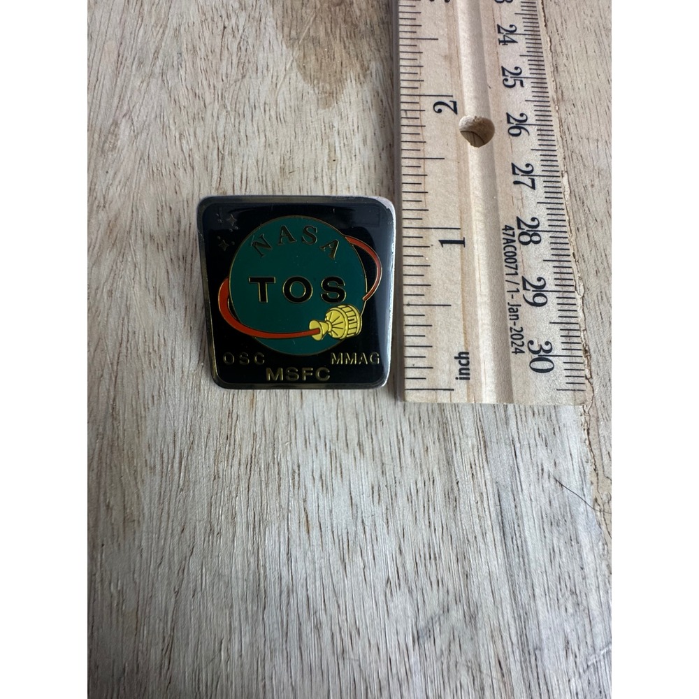 NASA TOS Transfer Orbit Stage Lapel Pin OSC MMAG MSFC Space Exploration Vintage